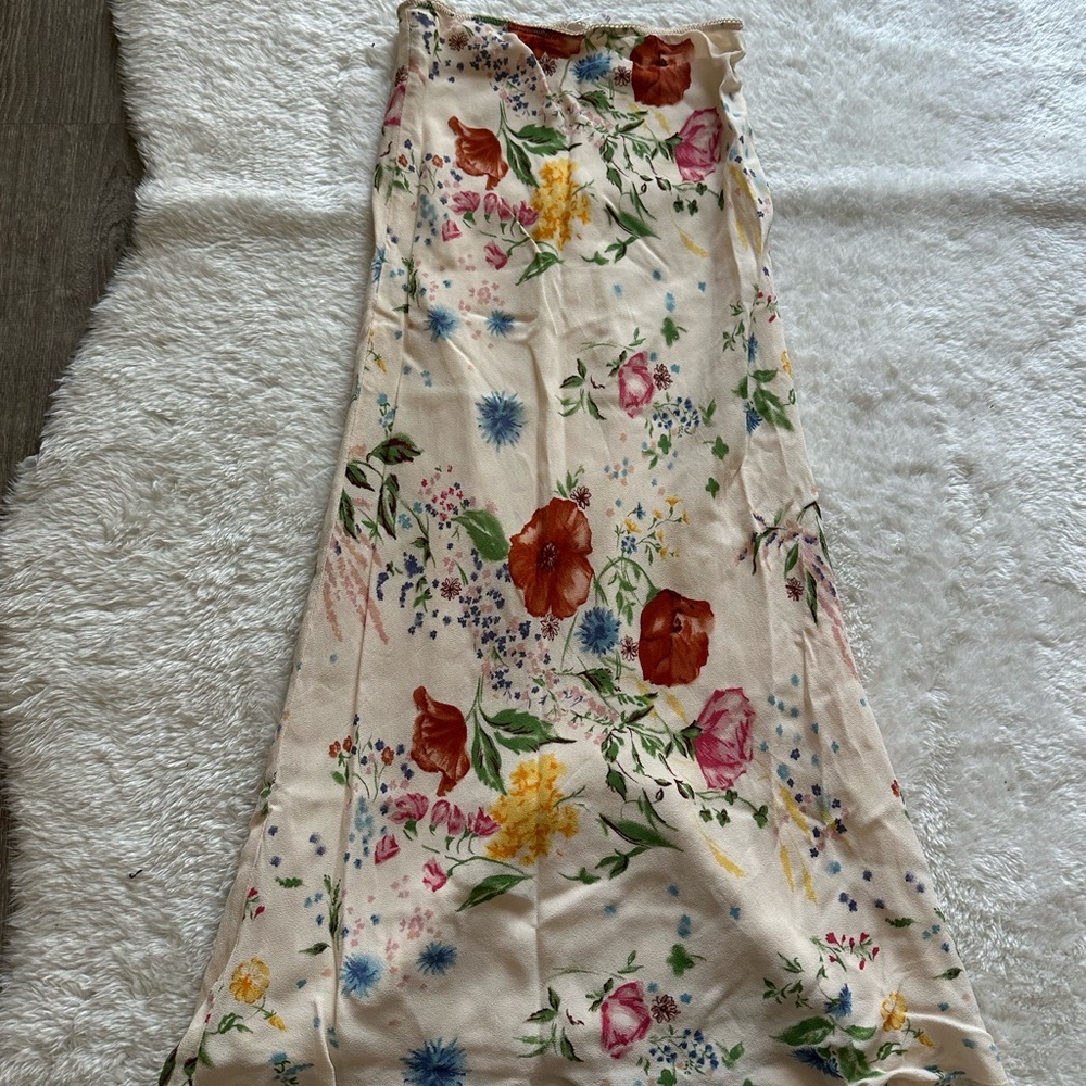 Reformation Cream Floral Maxi Skirt - Picture 4 of 4